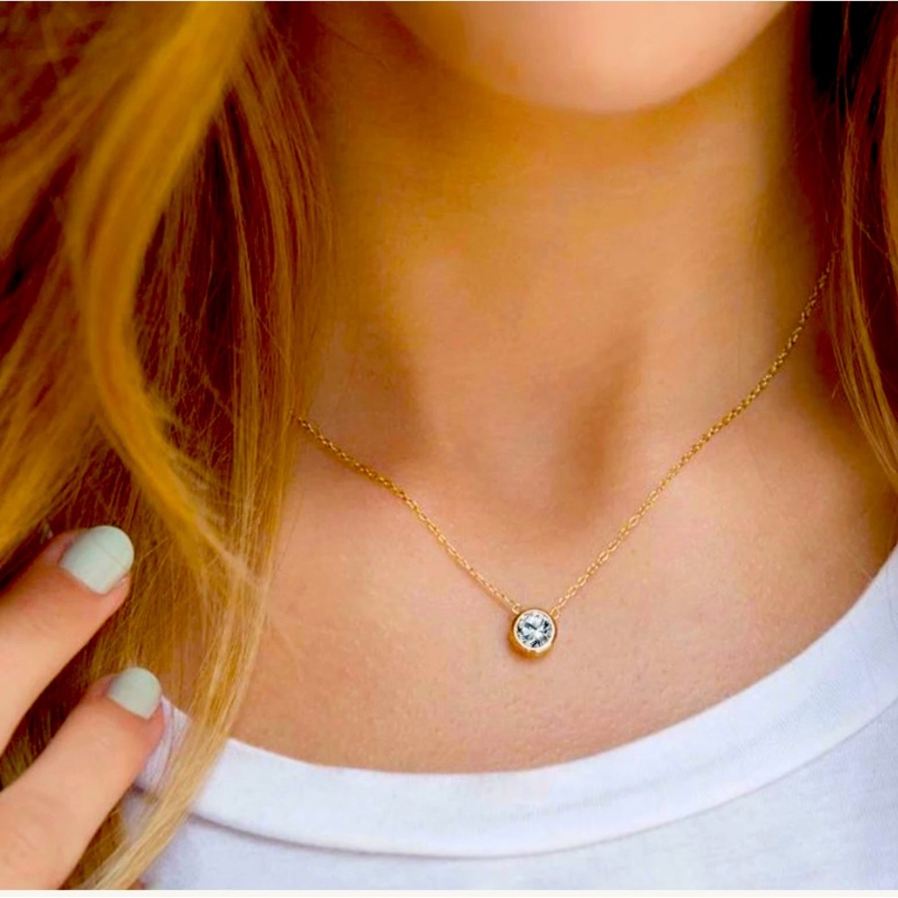 RAMLA Minimalist Gem Necklace